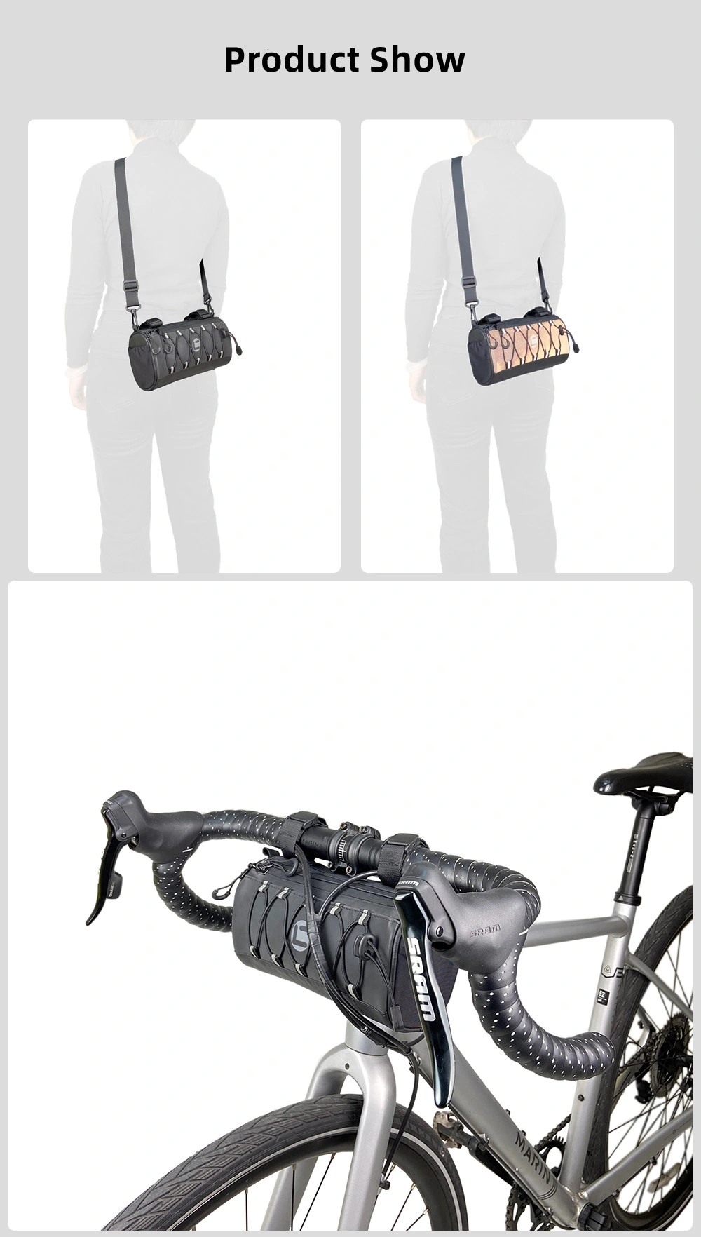 New Bicycle Bike Handlebar Bag Shoulder Crossbody Travel Bags
