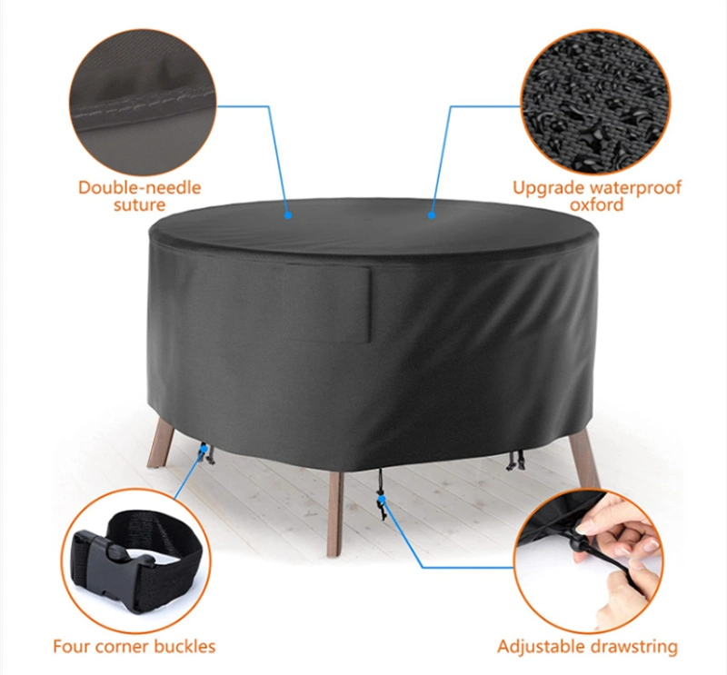 Anti UV Waterproof Black Color Outdoor Furniture Sofa Cover