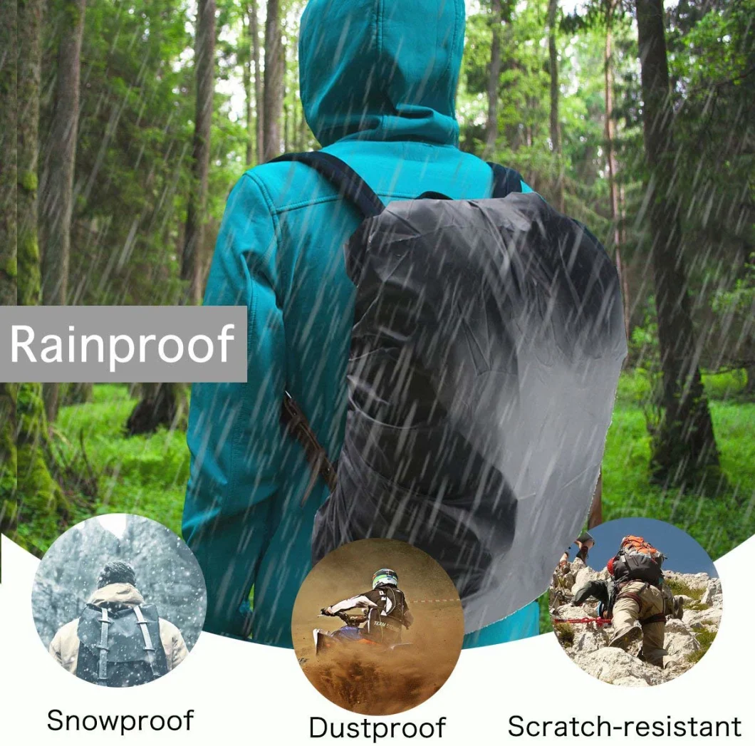 Waterproof Backpack Rain Cover for (20L-80L) Anti-Slip Cross Buckle Strap, Ultralight Compact Portable, for Hiking, Camping, Biking, Outdoor, Travel Wbb12973