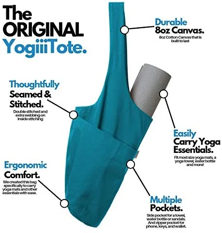 Fashionable Newly Sport Gym Cotton Canvas Handle Yoga Mat Bag