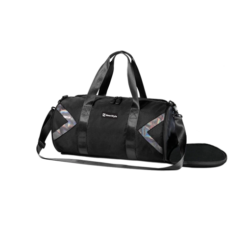 Gym Duffle Bag Dry Wet Separated Gym Bag Sport Duffle Bag Training Handbag Yoga Bag with Extra Drawstring Backpack (Grey)