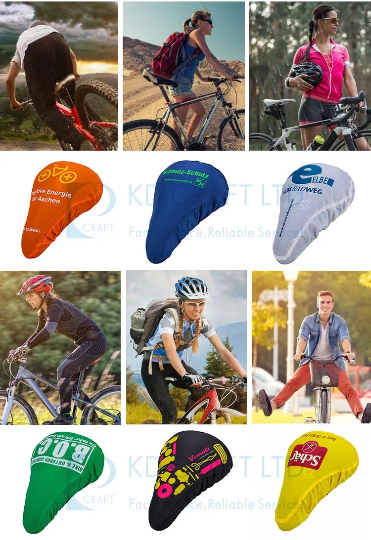 High Quality Personalized Custom Memory Foam Polyester or PVC Waterproof Foldable Promotional Bike Seat Saddle Rain Cover