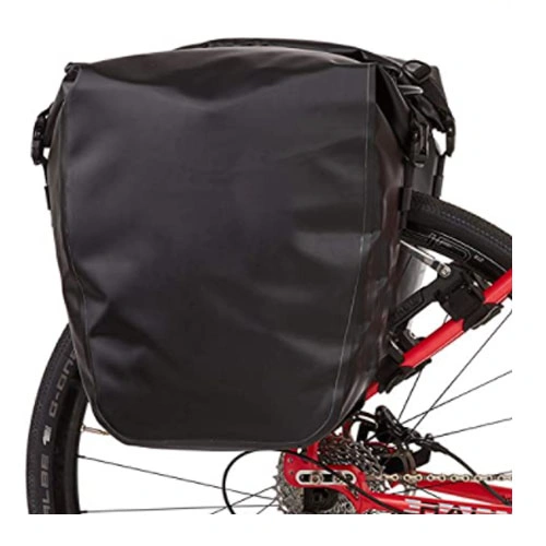 Bike Pannier Bag Waterproof Bike Pouch Pack Bike Bag Dry Bicycle Bag Waterproof Rack Trunks Rear Seat Carrier Pack Black 25L
