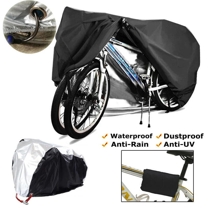 190t Bike Cover for 2 Bikes Waterproof Rain UV Protection