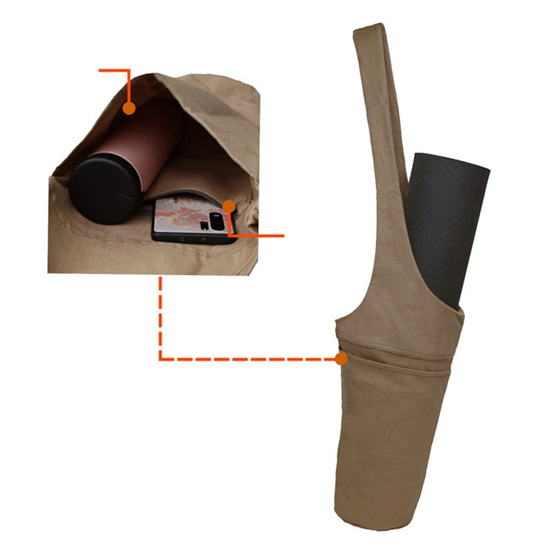 Yoga Mat Sling Bag Lightweight Yoga Mat Carry Bag with Large Pocket &amp; Zipper Pocket Yoga Mat Carrier for Women Men Reusable Storage Bag Wbb13148