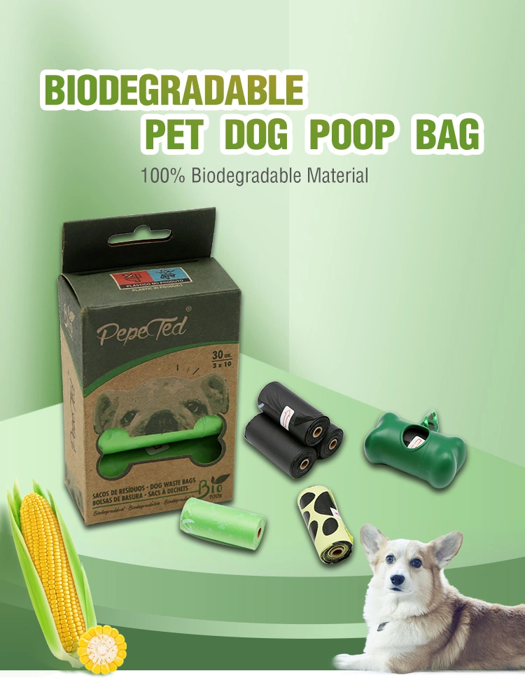 Customized Biodegradable Cornstarch Dog Poo Pet Poop Bags