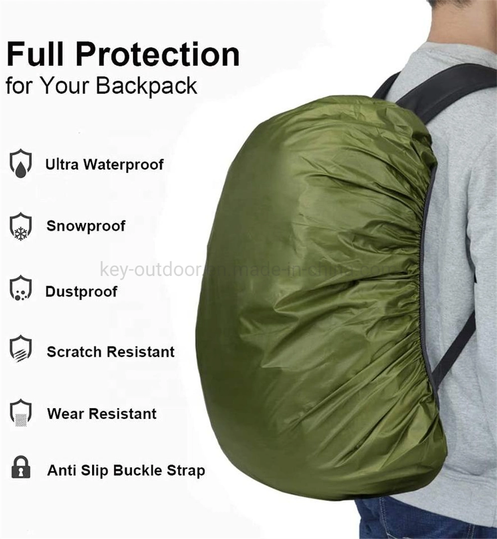 Rain Backpack Cover Student Trolley Bag Travel Dustproof Rain Cover Waterproof 20-80L Mountaineering Bag Cover