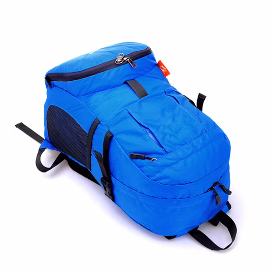 Large Capacity Multi-Pocket Blue Backpack for Cycling Hiking