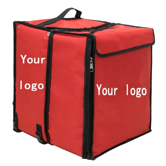 Custom Commercial Pizza Insulated Thermal Bike Tote Cooler Backpack Bag Food Delivery Bag for Motorcycle